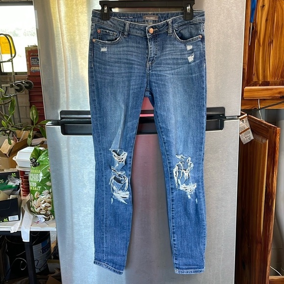 DL1961 youth sz 16 Harper boyfriend Ramsey  jeans whiskered,‎ distressed, skinny - Picture 1 of 10